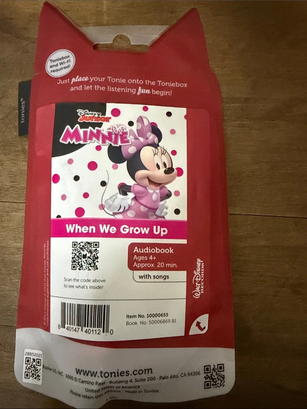 Tonies Minnie Mouse “When we grow up” Pink Audio Character for Toniebox